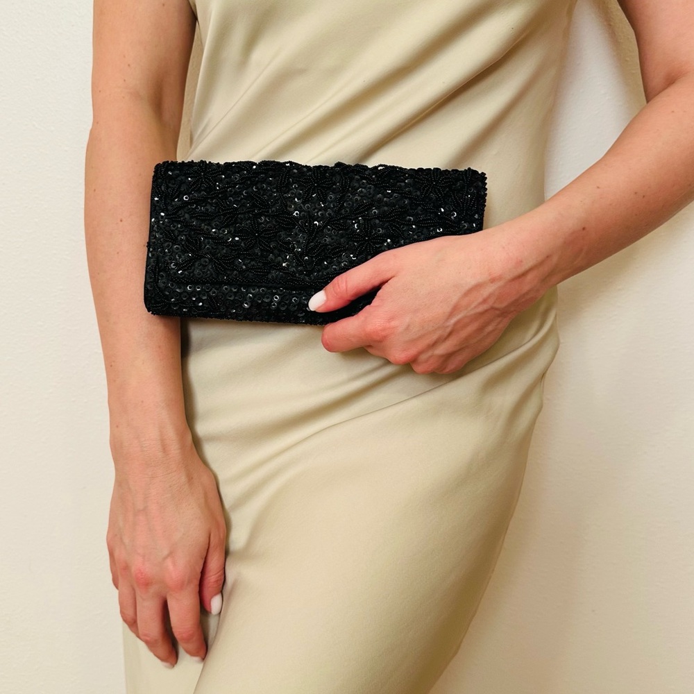 Vintage Elegant Beaded Clutch Evening Purse Formal